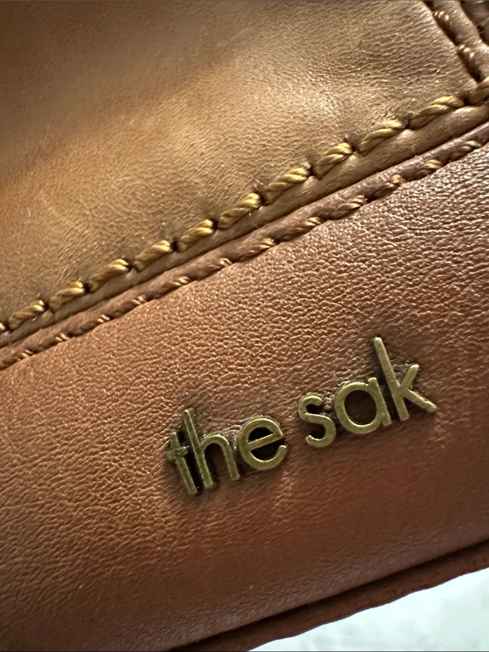 NWT The Sak Tan Leather Embossed Crossbody Bag - Picture 2 of 8